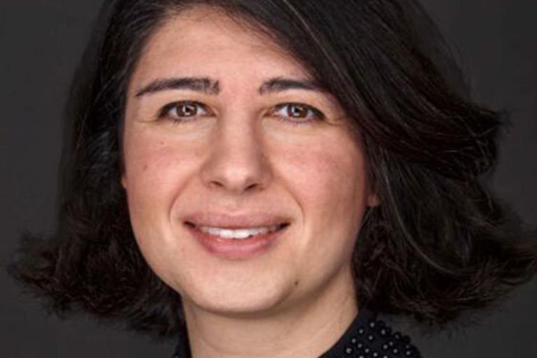 Portrait of Hasti Esfandiyari, leadership advisor at Russell Reynolds Associates