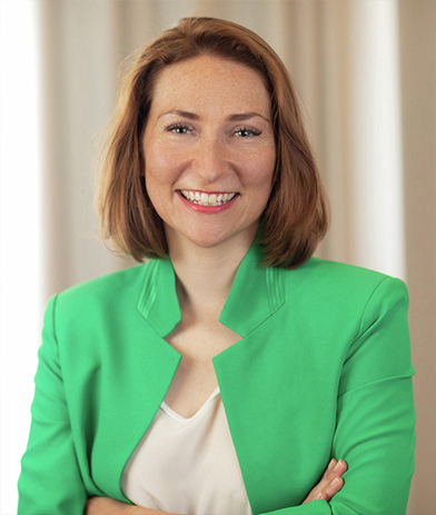 Portrait of Emily Blott, leadership advisor at Russell Reynolds Associates
