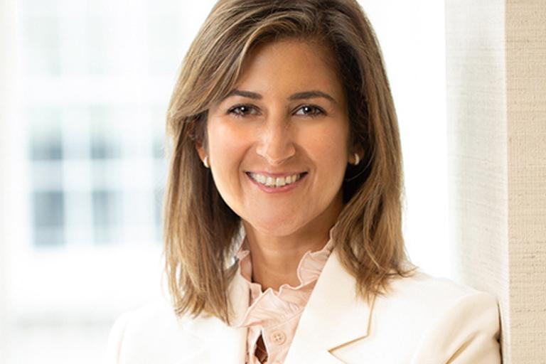 Portrait of Nanaz Mohtashami, leadership advisor at Russell Reynolds Associates